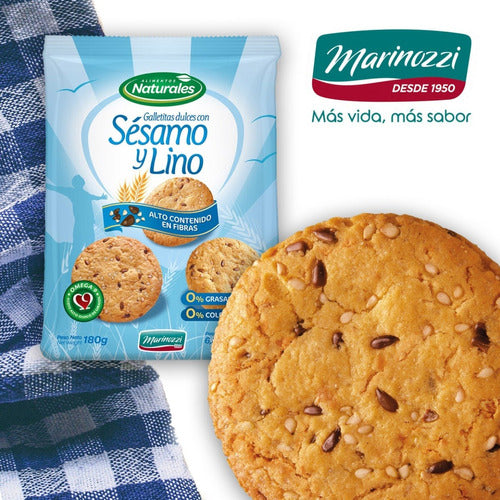 Alimentos Naturales Sesame and Flaxseed Cookies Box X12 1