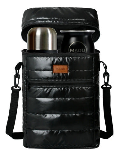 Matero Backpack Bag For Thermos 1.4 L Tiana Matelasse Fabric - Bolso Mochila Matero Para Termo 1,4 L Tiana Tela Matelasse