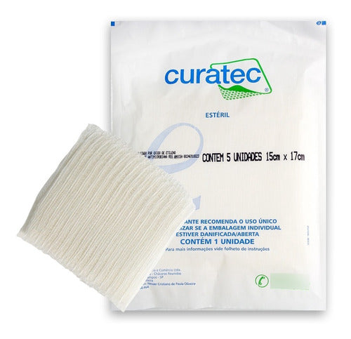 Gaze Antimicrobiana Curatec Com Phmb 15cmx17cm (env. C/ 5) 0