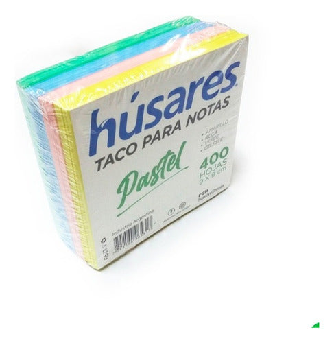 Húsares 80 Pack Pastel Note Pads 9 X 9 Cm 400 Sheets - 6531 0