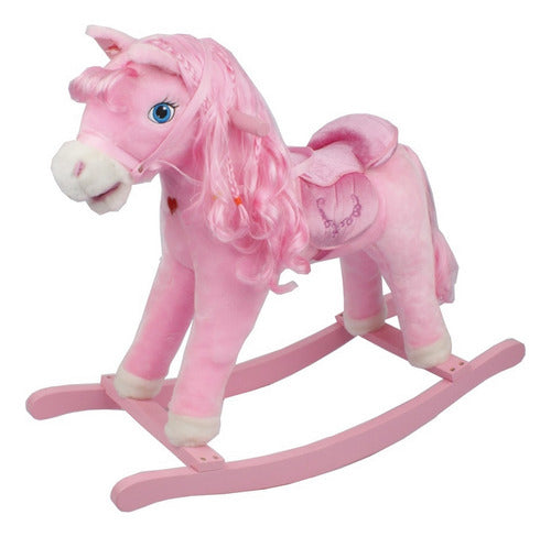 Caballo Mecedor Rosa/vio-movimiento/luz/sonido Ploppy 370654 0