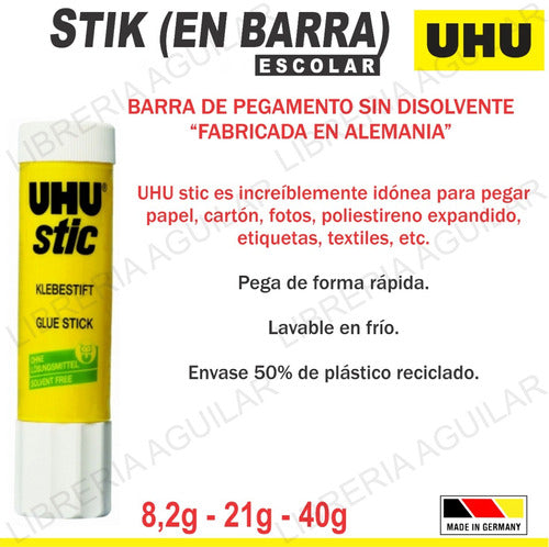 3 UHU Stic 40g Adhesive Glue Stick 1