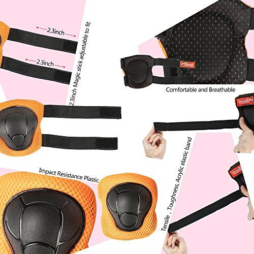 eNilecor Kid's Knee Pads Elbow Pads Wrist Guards for Skateboarding Cycling Inline Skating Roller Blading Protective Gear 2