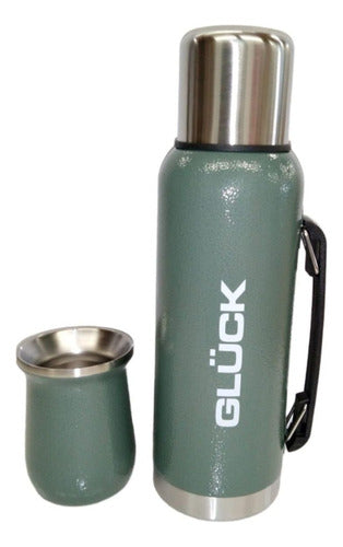 Glück Set Thermos 1 L Cebador Cap + Stainless Steel Mate Green 0