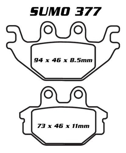 Pastillas Freno D & T Arctic Cat 300 Atv 2x4 Utility (10-14) 2