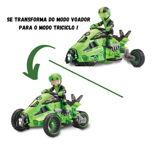 Ben 10 Omni Cycle Veiculo De Transformação Boneco Rustbuggy 1