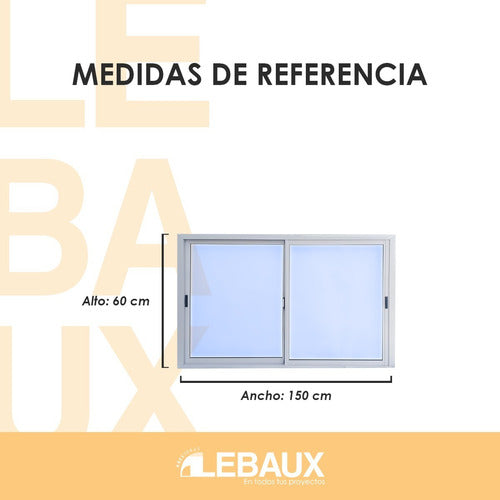 Sliding Aluminum Window Herrero Lebaux 150x60 1