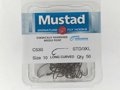 Mustad Fly C53S Hooks #10 - 50 Units / Nymphs 1