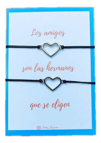 Lunas Joyería Friendship Bracelets Hearts for Friend's Day Gift 0