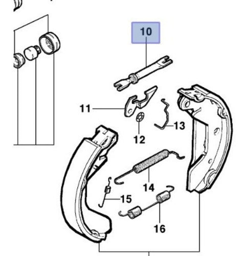 GM Chevrolet Agile Corsa Right Brake Shoe Regulator 1