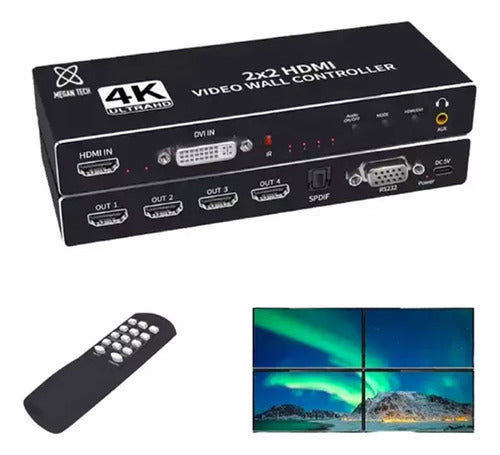 Avg Pro Controlador De Pantallas Video Wall 1 In 4 Out 4k Hdmi 0