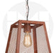 Vintage Oxidized Metal Mesh and Chain Pendant Lamp 3