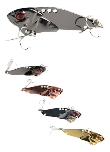 Mucho 3pcs Metal Pesca Señuelos Bajos Crankbait Cuchara Cebo 0