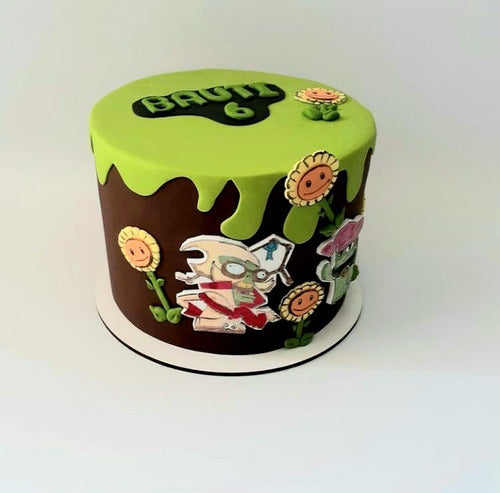 PamCakehouse Torta Artesanal Cumpleaños Plants Vs Zombies 1