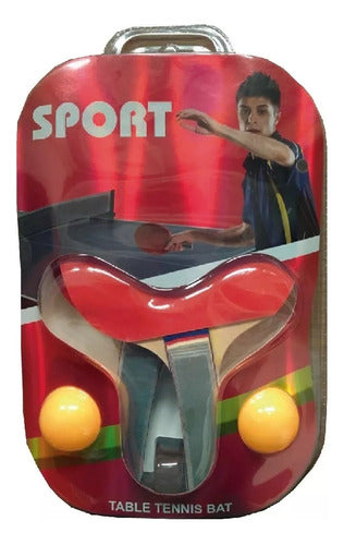 Set De Ping Pong Sport 2 Paletas Con 2 Pelotitas En Blíster 0