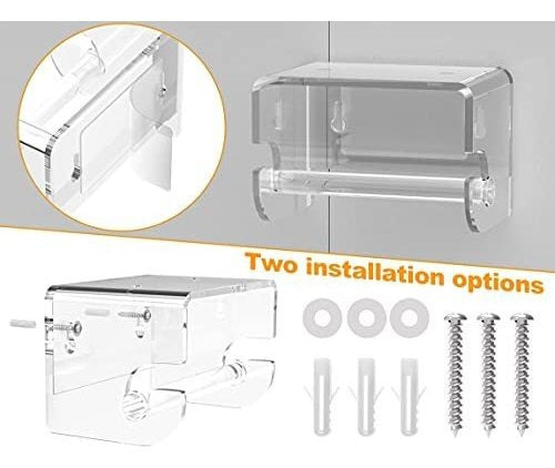 Meteou Adhesive Toilet Paper Holder with Shelf 4