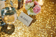 Lew's Sparkly Drape Golden Sequin Tablecloth 4