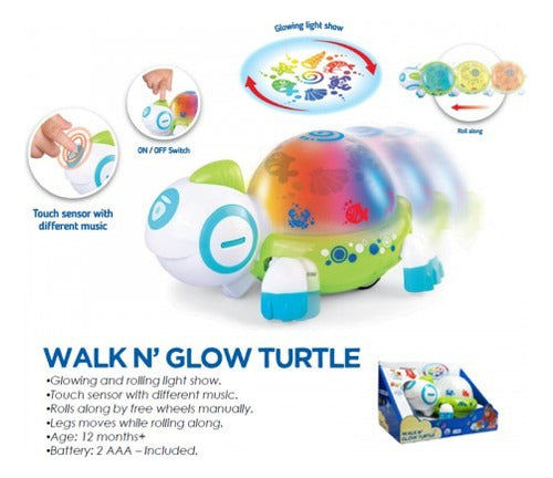 Tortuga Musical Walk Glow Turtle Luz Y Sonido 4547t 1