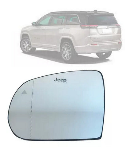 Lente Espelho Retrovisor Jeep Compass Com Sensor Esquerdo 1