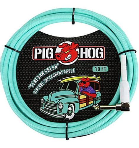 Pig Hog PCH10SGR 1/4 A 1/4 Cable De Instrumento De Guitarr 0