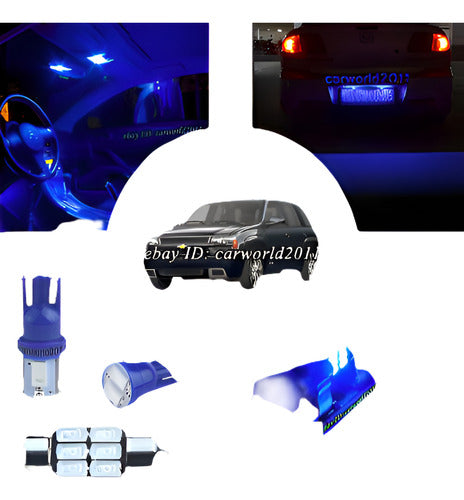 Chevrolet Trailblazer 2002-2009 13-Pc Deluxe Pure Blue LED Interior Light Kit 0