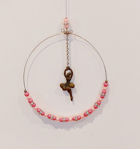 Alma Mobile Ballerina with Pink and White Stones - Beautiful! 0