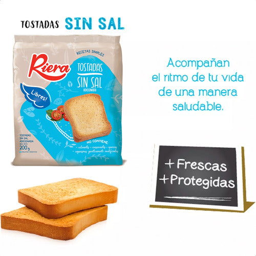 Riera Salt-Free Toasts - Pack of 6 Packages 3