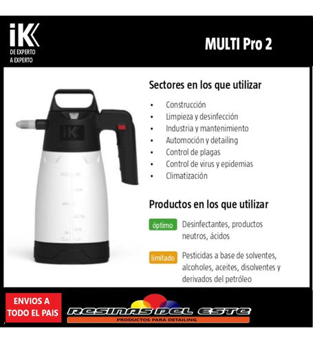 Pulverizador Espuma Ik Foam Pro 2 - Resinas Del Este 6