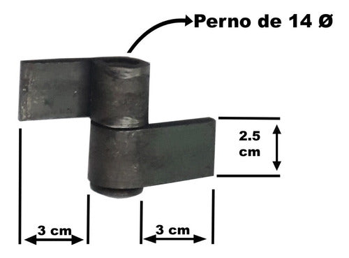 Genérica Bisagra Reja Porton X3uni Soldar Herrero 1 Pulgada Herrero 2