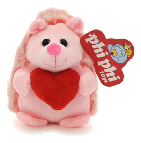 15cm Porcupine Plush with Heart - Phi Phi Toys 0