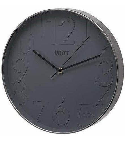 Senya Unity Clifton En Relieve Reloj De Pared Con Esfera Gris - 12 0