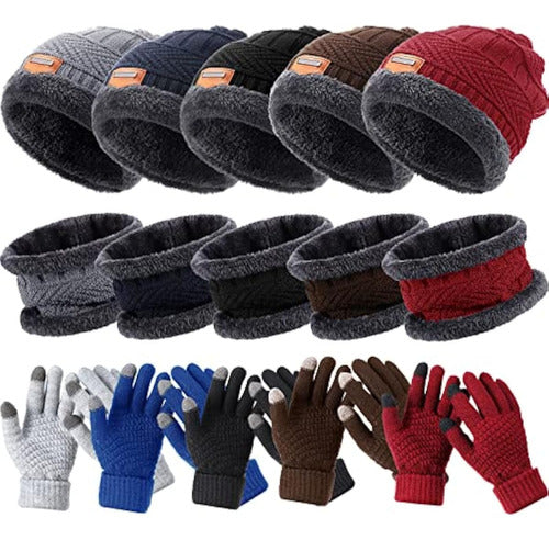 Generic Winter Knit Hat and Neck Warmer 0