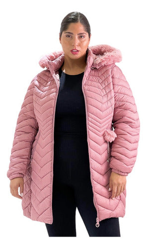 Women's Plus Size Long Jacket Hooded Warm Waterproof 10