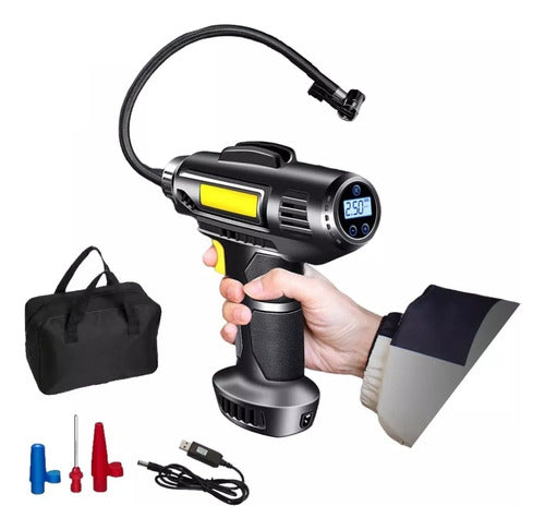 TiendaTecno Portable Air Compressor Inflator with Lantern and Bag 0