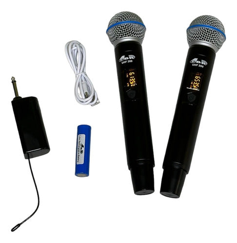 Kit 2 GBR Wireless UHF Microphones 30 Frequencies Base Min 0