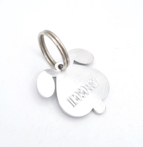 Dog Shaped Dog Tag with Natural Engraved Design 2