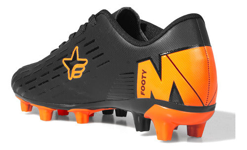 Footy 3026B Black Orange Kids Field Boots 2