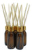 Distriplast Pack X5 Amber Glass Diffuser Bottles 60ml with Reeds 0