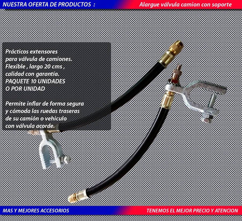 Alargue Válvula Con Soporte Para Ruedas Traseras Camión X10u 3