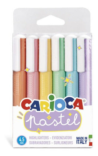 Carioca Memory Pastel Highlighters Set of 6 Colors 0