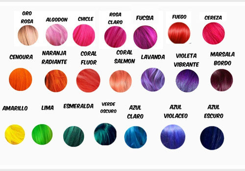 Kestrel Tinta Fantasia Cabello Colores 12 Frascos De 100ml Cada Uno 0