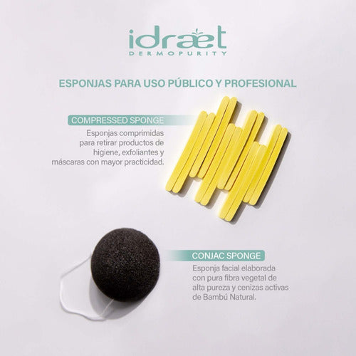 Idraet Konjac Sponge - Unisex Cleansing Sponge + Gift 4