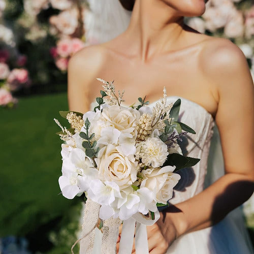 Cewor Ramos De Boda Para Dama De Honor De Novia, Champán Bla 4