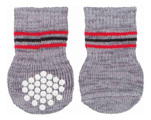 Trixie Non-Slip Cotton Socks X2 for Large Dogs 0