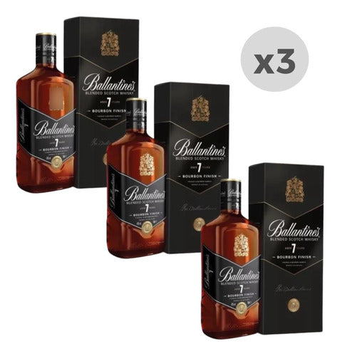 Whisky Ballantine's Blended Scotch 7 Años 700ml + Estuche X3 0