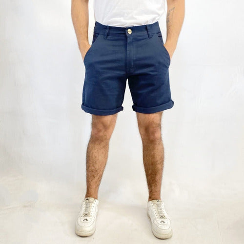 Tsumeb Jeans Blue Chino Bermuda Shorts 0