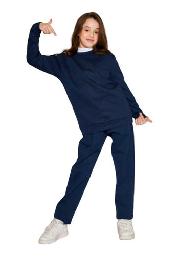 Ely Conjunto Buzo Y Pantalón Ely Colegial Unisex Frisa Talle 4 0