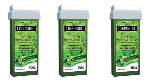 Depimiel 3 Disposable Roll On Wax - 100g Each 0