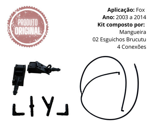 Kit Brucutu Mangueira Limpador Parabrisa Saveiro G7 2020 2