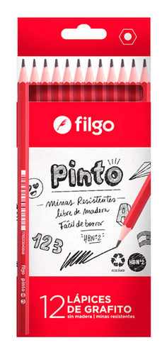 Filgo 132 Lapiz Negro De Grafito Pinto Hb N°2 En Caja 0